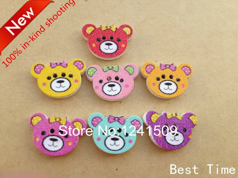 16mm Promotion 150pcs Cartoon Bear Wooden Button Fastener Mixed Color For DIY Clothes toys Accessory Free Shipping YX-4
16mm Promotion 150pcs Cartoon Bear Wooden Button Fastener Mixed Color For DIY Clothes toys Accessory Free Shipping YX-4