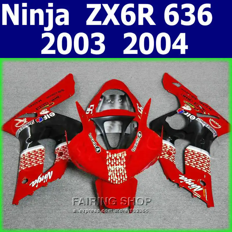 Zx6r 2003 2004 Fairing kit For Kawasaki zx-6r 03 04 ( red +sticker ) Injection mold Fairings + EMS Free t29
Zx6r 2003 2004 Fairing kit For Kawasaki zx-6r 03 04 ( red +sticker ) Injection mold Fairings + EMS Free t29