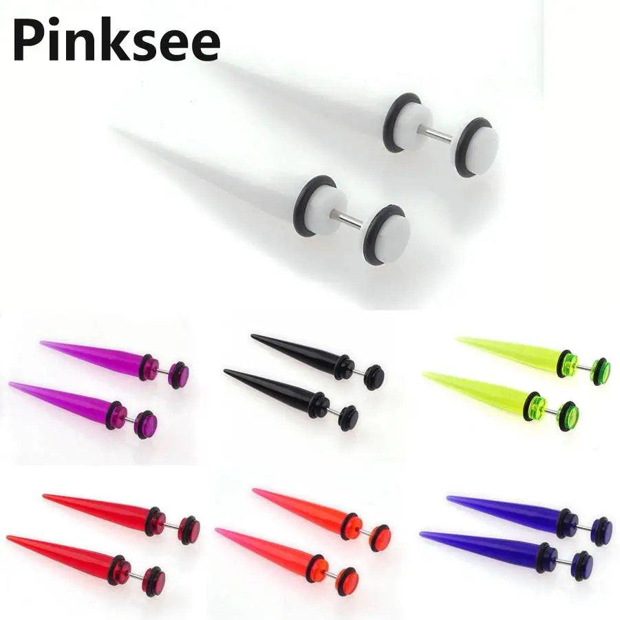 Hot Fashion 2pcs Acrylic Fake Ear Plugs Taper Gauges Expander Stretcher Stretching Ear Piercing Stud Fashion Body jewelry Free
Hot Fashion 2pcs Acrylic Fake Ear Plugs Taper Gauges Expander Stretcher Stretching Ear Piercing Stud Fashion Body jewelry Free