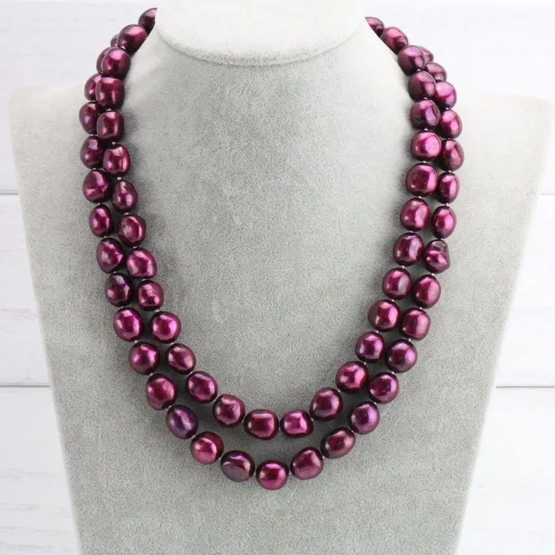 40inches Long Pearl Necklace 12-13mm Wine Red Color Freshwater Pearl Jewellery Charming Wedding Birthday Women Gift
40inches Long Pearl Necklace 12-13mm Wine Red Color Freshwater Pearl Jewellery Charming Wedding Birthday Women Gift