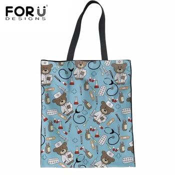 FORUDESIGNS Women Handbag Funny Cartoon Pediatric Bear Canvas Shoulder Bag for Travel Teenager Girls Large Tote Bolsa Mochila
FORUDESIGNS Women Handbag Funny Cartoon Pediatric Bear Canvas Shoulder Bag for Travel Teenager Girls Large Tote Bolsa Mochila