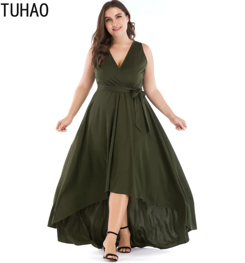 TUHAO Women Sleeveless Maxi Long Dress Elegant Party Night Dresses Army Green Dress Robe Femme Vestidos Plus Size 5XL 4XL LZ08
TUHAO Women Sleeveless Maxi Long Dress Elegant Party Night Dresses Army Green Dress Robe Femme Vestidos Plus Size 5XL 4XL LZ08