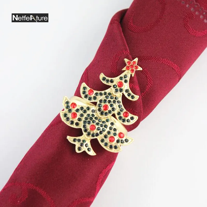 New Arrival 6Pcs Rhinestone Christmas Tree Style Napkin Ring Alloy Napkin Buckle For Festival Home Restaurant Table Decors Rings
New Arrival 6Pcs Rhinestone Christmas Tree Style Napkin Ring Alloy Napkin Buckle For Festival Home Restaurant Table Decors Rings