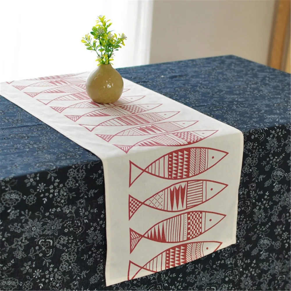 FUYA Cartoon Fish Style Double Table Runner Desk Flag Bed Table Cloth and Home Textile Fabric Original Article Mat Pads
FUYA Cartoon Fish Style Double Table Runner Desk Flag Bed Table Cloth and Home Textile Fabric Original Article Mat Pads