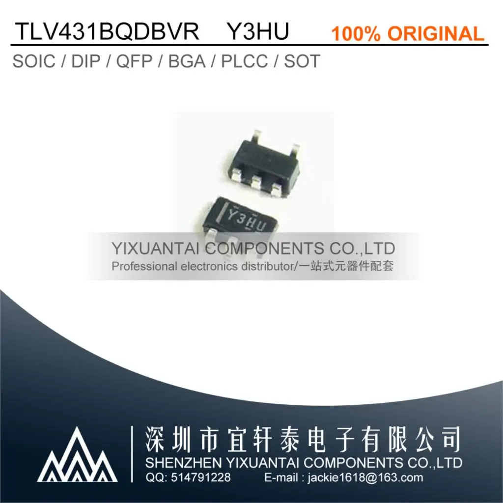 10pcs/lot TLV431BQDBVR TLV431BQDBV TLV431B Marking:3YHU IC VREF SHUNT ADJ 0.5% SOT23-5 New Original
10pcs/lot TLV431BQDBVR TLV431BQDBV TLV431B Marking:3YHU IC VREF SHUNT ADJ 0.5% SOT23-5 New Original