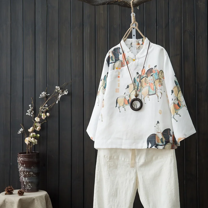 Traditional Chinese Clothing Female Hanfu Tea Literary Vintage Shirt Ethnic Shanghai Tang Clothes Ladies Chinese Tops TA1576
Traditional Chinese Clothing Female Hanfu Tea Literary Vintage Shirt Ethnic Shanghai Tang Clothes Ladies Chinese Tops TA1576