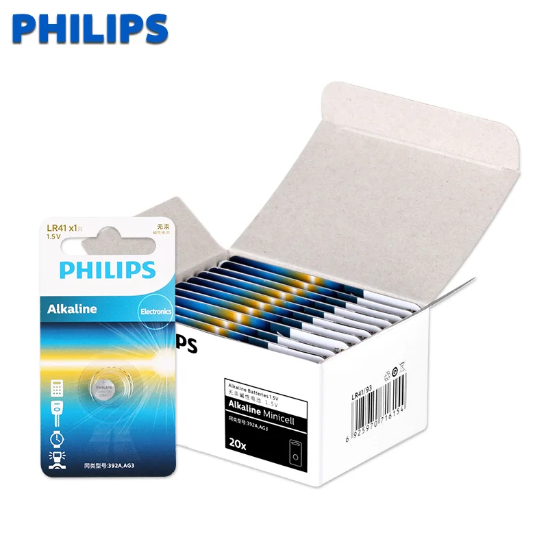 philips 20pcs AG3 For Watch Toys Remote SR41 192 Cell Coin Alkaline Battery 1.5V L736 384 SR41SW CX41 LR41 392 Button Batteries
philips 20pcs AG3 For Watch Toys Remote SR41 192 Cell Coin Alkaline Battery 1.5V L736 384 SR41SW CX41 LR41 392 Button Batteries