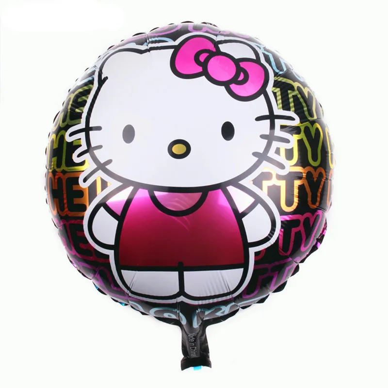 KUWANLE 50 шт./лот 45*45 см круглый мультфильм Кот KT фольга гелиевые шары Hello Kitty товары