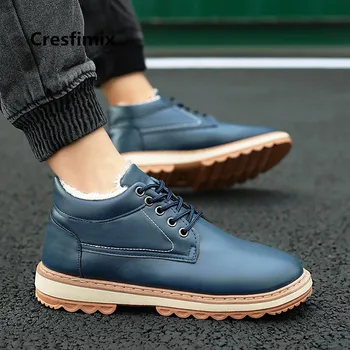 Male Fashion Comfortable Black Pu Leather Lace Up Warm Shoes Men Cool Street Outside Winter Fur Shoes Zapatos Hombre E3098
Male Fashion Comfortable Black Pu Leather Lace Up Warm Shoes Men Cool Street Outside Winter Fur Shoes Zapatos Hombre E3098