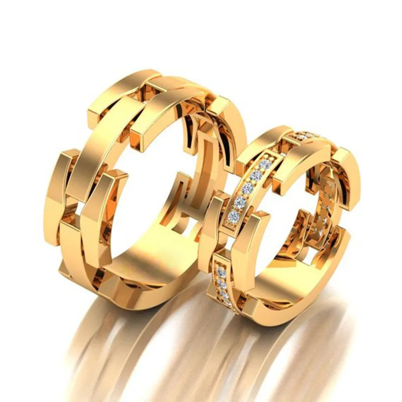 Modyle Trendy Wedding Bands Rings for Women / Men Love Gift Gold-color Metal CZ Promise Couple Jewelry
Modyle Trendy Wedding Bands Rings for Women / Men Love Gift Gold-color Metal CZ Promise Couple Jewelry