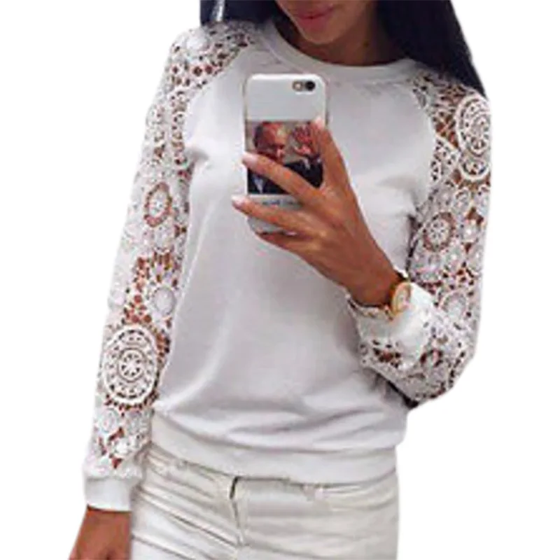 2018 Autumn Winter Tops Lace Patchwork Long Sleeve Women T-shirt Thin Casual Tops Tee Shirts
2018 Autumn Winter Tops Lace Patchwork Long Sleeve Women T-shirt Thin Casual Tops Tee Shirts