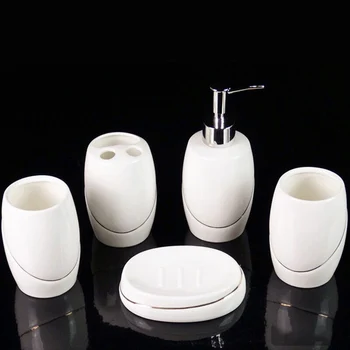 5pcs Bathroom Toiletries Set Bathrooms Decoration Holder Toothbrush Accessories Ceramic Cup Soap Dispenser Tray House organizer
5pcs Bathroom Toiletries Set Bathrooms Decoration Holder Toothbrush Accessories Ceramic Cup Soap Dispenser Tray House organizer