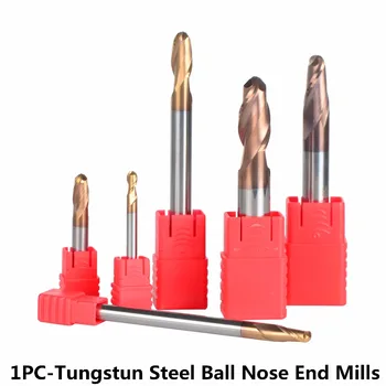 1pc/R0.5-R6.0 Tungsten Steel End Mills Ball Nose Head Milling Cutters With 2F HRC55 Spiral Bit Milling Cutter Tools Router bits
1pc/R0.5-R6.0 Tungsten Steel End Mills Ball Nose Head Milling Cutters With 2F HRC55 Spiral Bit Milling Cutter Tools Router bits