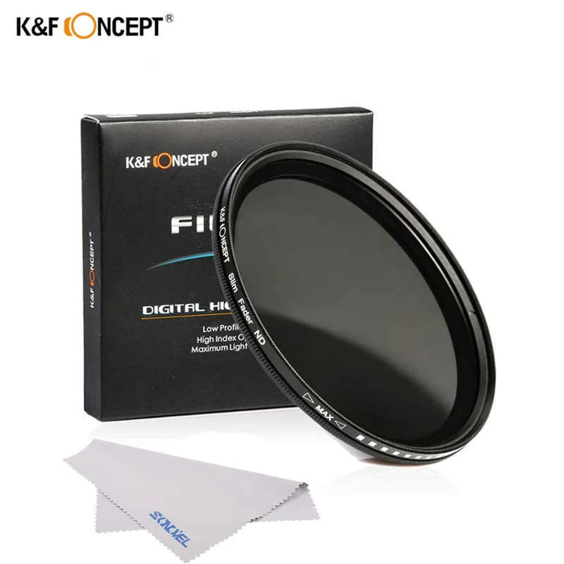 

K&F CONCEPT 37-82mm 52MM 58MM 62MM 67MM 72MM 77MM Slim Fader Variable ND Lens Filter Adjustable ND2 to ND400 Neutral Density