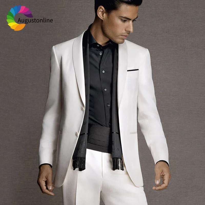 White Men Suits For Wedding Suits Blazer Custom Made Slim Fit Casual Tuxedo Costumes Prom Best Man 2018 Terno Masculino 2 Pieces
White Men Suits For Wedding Suits Blazer Custom Made Slim Fit Casual Tuxedo Costumes Prom Best Man 2018 Terno Masculino 2 Pieces
