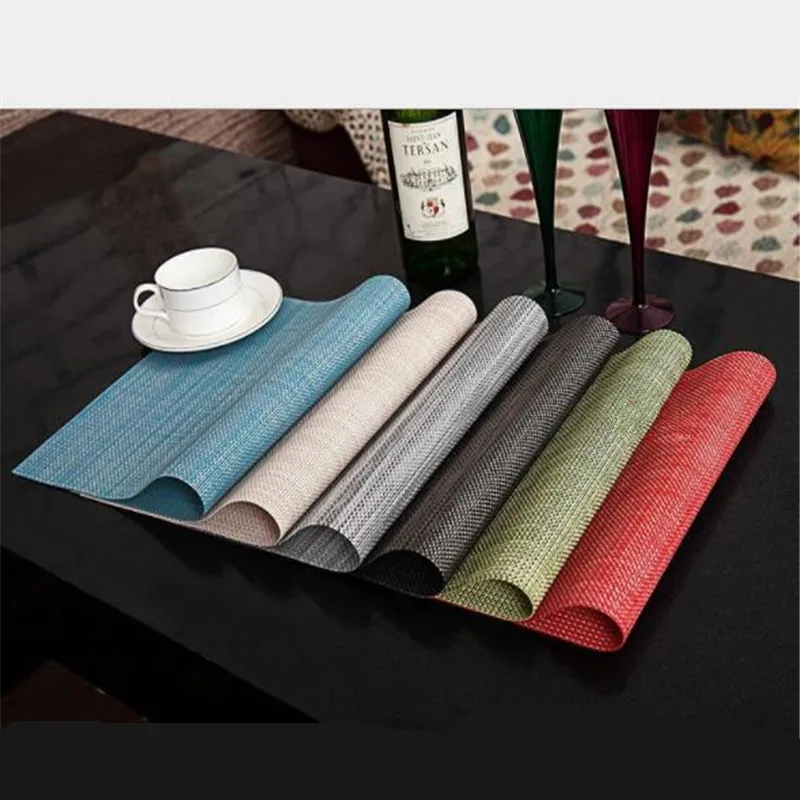 Modern Style 4/6/8/10pieces Set Tableware Mats Pads Kitchen Table Mats PVC Table Napkin Decorative Placemats for Dining Table
Modern Style 4/6/8/10pieces Set Tableware Mats Pads Kitchen Table Mats PVC Table Napkin Decorative Placemats for Dining Table