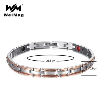WelMag Magnetic Bracelet Stainless Steel for Women Far infrared Bio Energy Rose Gold Bracelets Bangles Femme Fashion 2020
WelMag Magnetic Bracelet Stainless Steel for Women Far infrared Bio Energy Rose Gold Bracelets Bangles Femme Fashion 2020