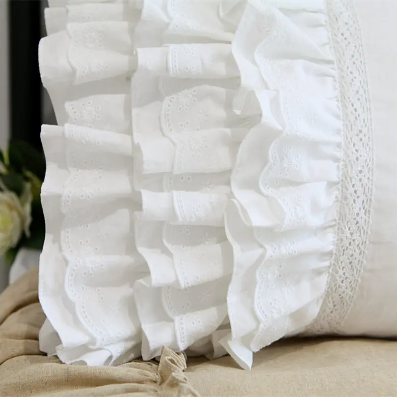 Top luxury heavy craft handmade pillow cover romantic embroidered lace flounces Satin cotton pillowcases wedding bedding pillow
Top luxury heavy craft handmade pillow cover romantic embroidered lace flounces Satin cotton pillowcases wedding bedding pillow