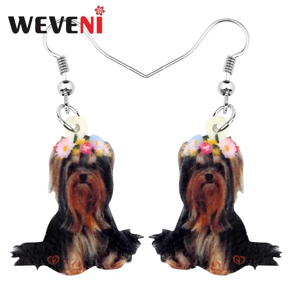 WEVENI Acrylic Cute Yorkshire Terrier Dog Earrings Big Long Dangle Drop Novelty Animal Jewelry For Women Girls Ladies Teens Gift
WEVENI Acrylic Cute Yorkshire Terrier Dog Earrings Big Long Dangle Drop Novelty Animal Jewelry For Women Girls Ladies Teens Gift