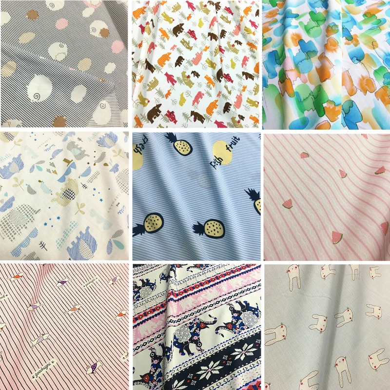 New 140x50cm Cute Flamingo Pineapple Floral Viscose Rayon Fabric Cloth ,DIY Clothes Summer Skirt Shirt, Thin Soft, 180g/m
New 140x50cm Cute Flamingo Pineapple Floral Viscose Rayon Fabric Cloth ,DIY Clothes Summer Skirt Shirt, Thin Soft, 180g/m