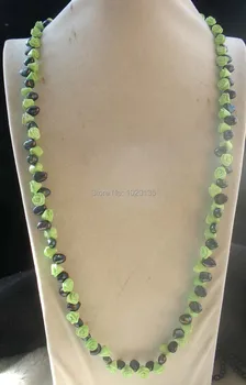 green turquoise carved flower and black baroque pearl long necklace 30" nature FPPJ for woman gift
green turquoise carved flower and black baroque pearl long necklace 30" nature FPPJ for woman gift