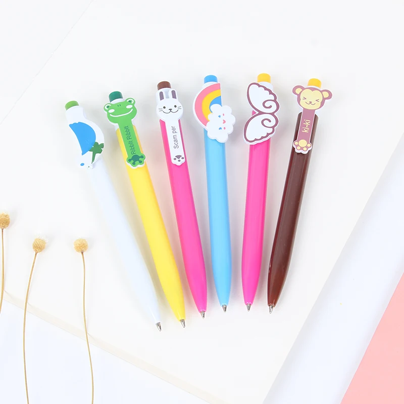 6 pcs Cartoon roller tip pen 0.5mm ballpoint pens Blue ink Cute cat Rainbow Stationery Office accessories School supplies EB207
6 pcs Cartoon roller tip pen 0.5mm ballpoint pens Blue ink Cute cat Rainbow Stationery Office accessories School supplies EB207