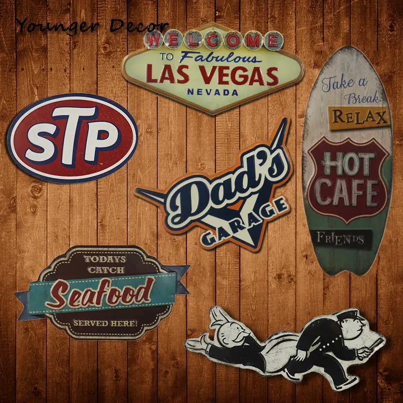 Welcome To Las Vegas Signs Dad's Garage Seafood Iron plate STP Metal Poster Pub Bar Hot Cafe Retro Coffee Home Wall Decor YA039
Welcome To Las Vegas Signs Dad's Garage Seafood Iron plate STP Metal Poster Pub Bar Hot Cafe Retro Coffee Home Wall Decor YA039