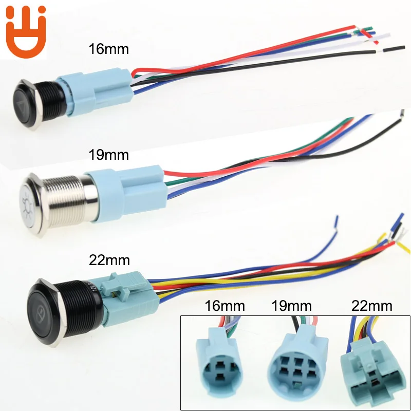 16/19/22mm switch socket base metal button switch special base line length 15CM high quality
16/19/22mm switch socket base metal button switch special base line length 15CM high quality