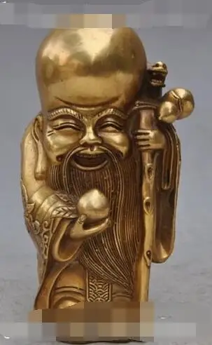 S3330 6"China Bronze copper Taoism FengShui old People Longevity God Shouxing Statue
S3330 6"China Bronze copper Taoism FengShui old People Longevity God Shouxing Statue