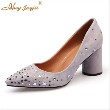 Nancyjayjii Womens Spring Classic Grey Crystal Star High Thick Heel 7.5cm Pumps Ladies Pointed Toe Office Dress Shoes Zaopato
Nancyjayjii Womens Spring Classic Grey Crystal Star High Thick Heel 7.5cm Pumps Ladies Pointed Toe Office Dress Shoes Zaopato