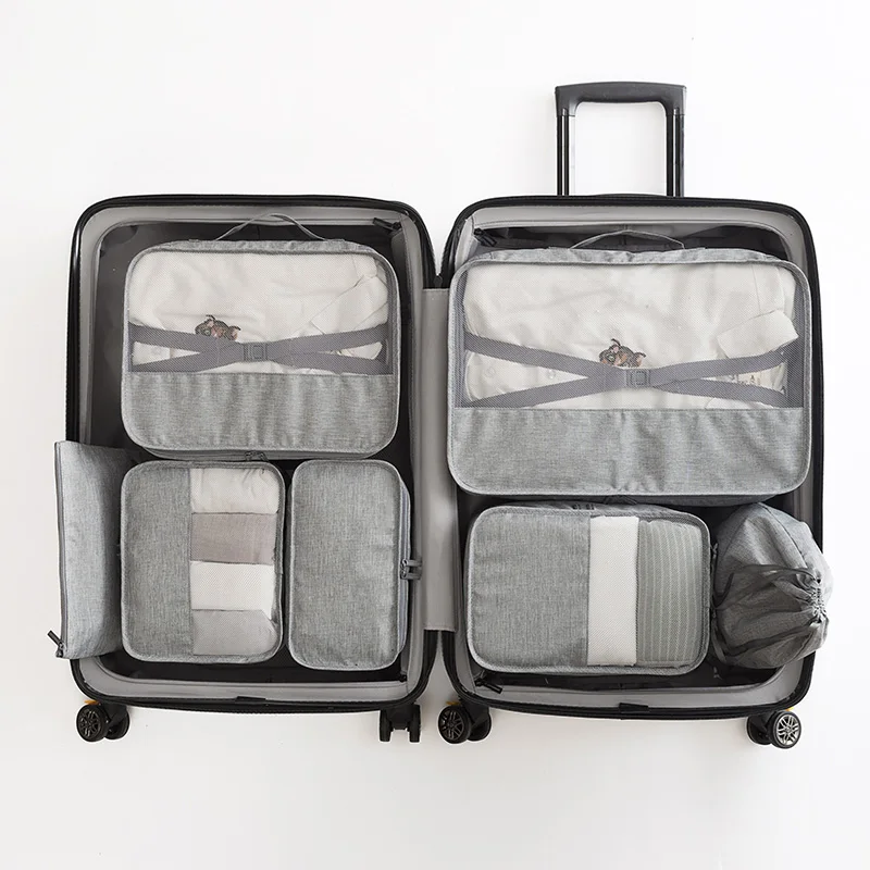 7 Pcs Cubes Travel Storage Bag Luggage Organizer for Suitcase Home Wardrobe Closet Cupboard Hot Sale
7 Pcs Cubes Travel Storage Bag Luggage Organizer for Suitcase Home Wardrobe Closet Cupboard Hot Sale