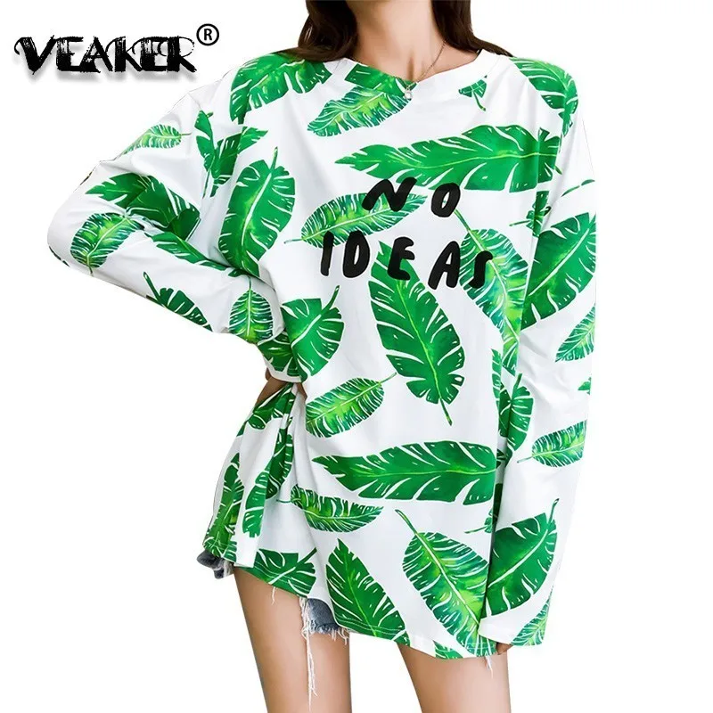 New Sexy Harajuku Women Loose Green Leaves Printed Oversize T Shirt Basic Casual White Long Sleeve 2019 Female Oversize Tshirts
New Sexy Harajuku Women Loose Green Leaves Printed Oversize T Shirt Basic Casual White Long Sleeve 2019 Female Oversize Tshirts