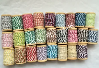 10pcs mix color Double Cotton bakers Twine 12ply 10yards wooden spool packing cotton rope hang tags rope/string
10pcs mix color Double Cotton bakers Twine 12ply 10yards wooden spool packing cotton rope hang tags rope/string