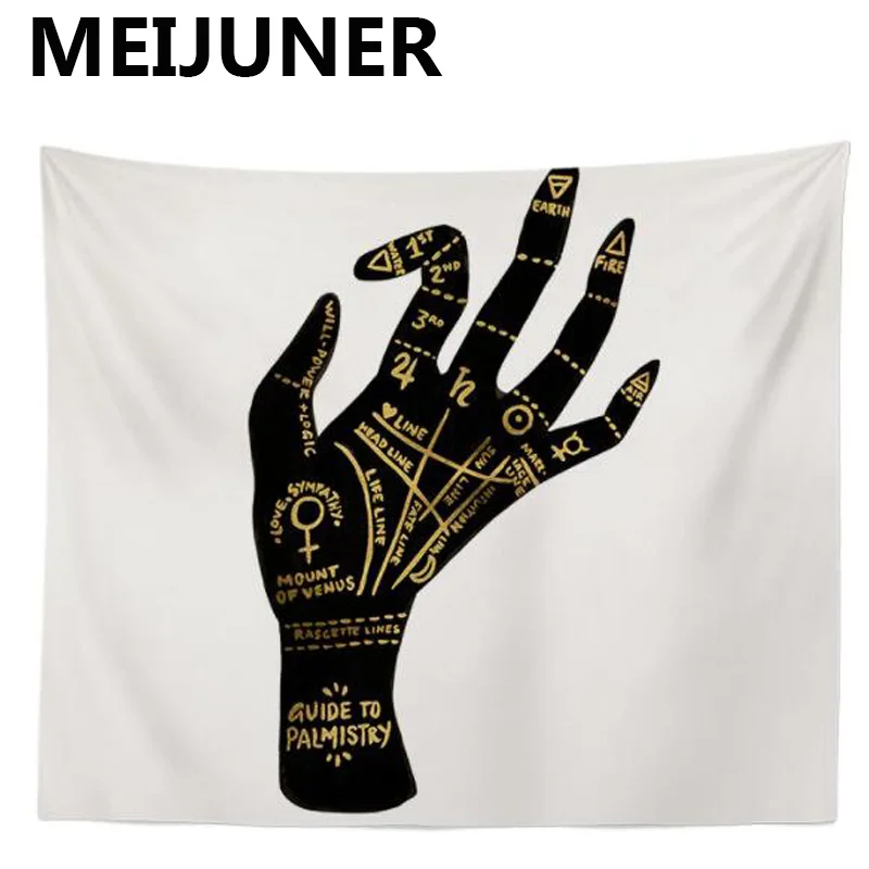 Meijuner Wall Black Tapestry Wall Hanging Tarot Tapestry Plant Sun Hand Mandala Boho Hippie Tapestry Mandala Home Decor MJ158
Meijuner Wall Black Tapestry Wall Hanging Tarot Tapestry Plant Sun Hand Mandala Boho Hippie Tapestry Mandala Home Decor MJ158