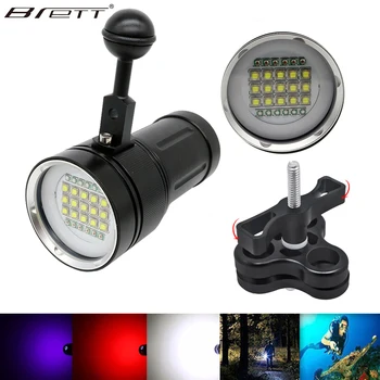 Diving LED flashlight underwater 100m photography fill light flashlight 15CREE XML2 white 18000Lumens with 6 *UV +6 *red light
Diving LED flashlight underwater 100m photography fill light flashlight 15CREE XML2 white 18000Lumens with 6 *UV +6 *red light