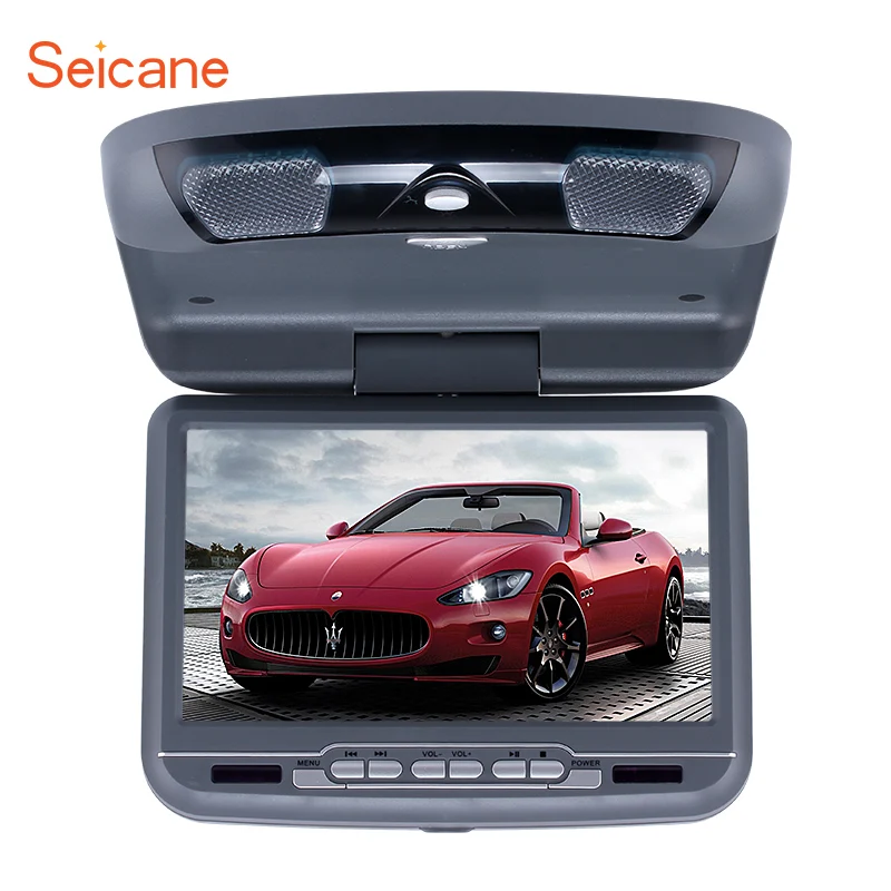 Seicane TFT LCD screen 9" 800*480 Car Roof Mounted IR & FM Transmitter Flip Down DVD Player support Remote Control Games USB SD 
Seicane TFT LCD screen 9" 800*480 Car Roof Mounted IR & FM Transmitter Flip Down DVD Player support Remote Control Games USB SD