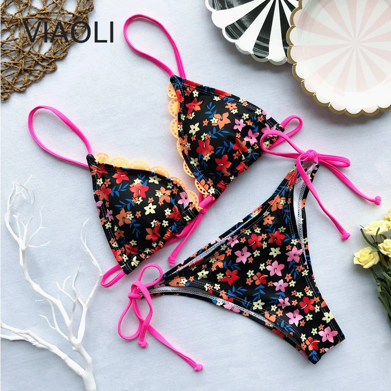 Women Printing Flower Split Bikini Set Female Beach Wear Bather Suit Swimsuit Swimwear Plavky Biquini Tankini Maillot Cute
Women Printing Flower Split Bikini Set Female Beach Wear Bather Suit Swimsuit Swimwear Plavky Biquini Tankini Maillot Cute