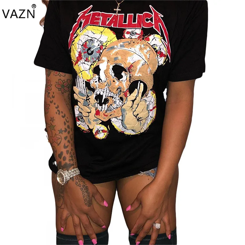 VAZN 2019 Summer New Arrive Causal Women Skull Print O-Neck Short Sleeve Slim T-Shirts Casual Lady Hollow Out T-Shirts MOF5058
VAZN 2019 Summer New Arrive Causal Women Skull Print O-Neck Short Sleeve Slim T-Shirts Casual Lady Hollow Out T-Shirts MOF5058