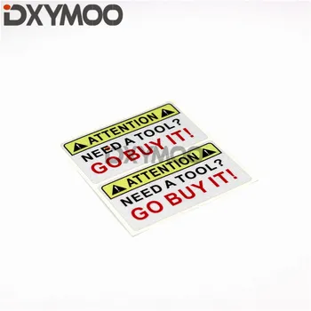 2PCS Car Styling Reflective 3M Warning ATTENTION NEED A TOOL GO BUY Funny Motorcycle Sticker Bumpers
2PCS Car Styling Reflective 3M Warning ATTENTION NEED A TOOL GO BUY Funny Motorcycle Sticker Bumpers