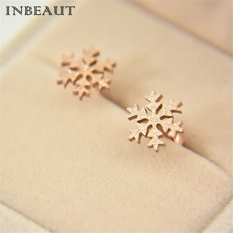 INBEAUT Women Trendy Rose Gold Snowflake Earrings Stud in Ear Jewelry Female Elegant Wedding Ears Accessories for Party Girls
INBEAUT Women Trendy Rose Gold Snowflake Earrings Stud in Ear Jewelry Female Elegant Wedding Ears Accessories for Party Girls