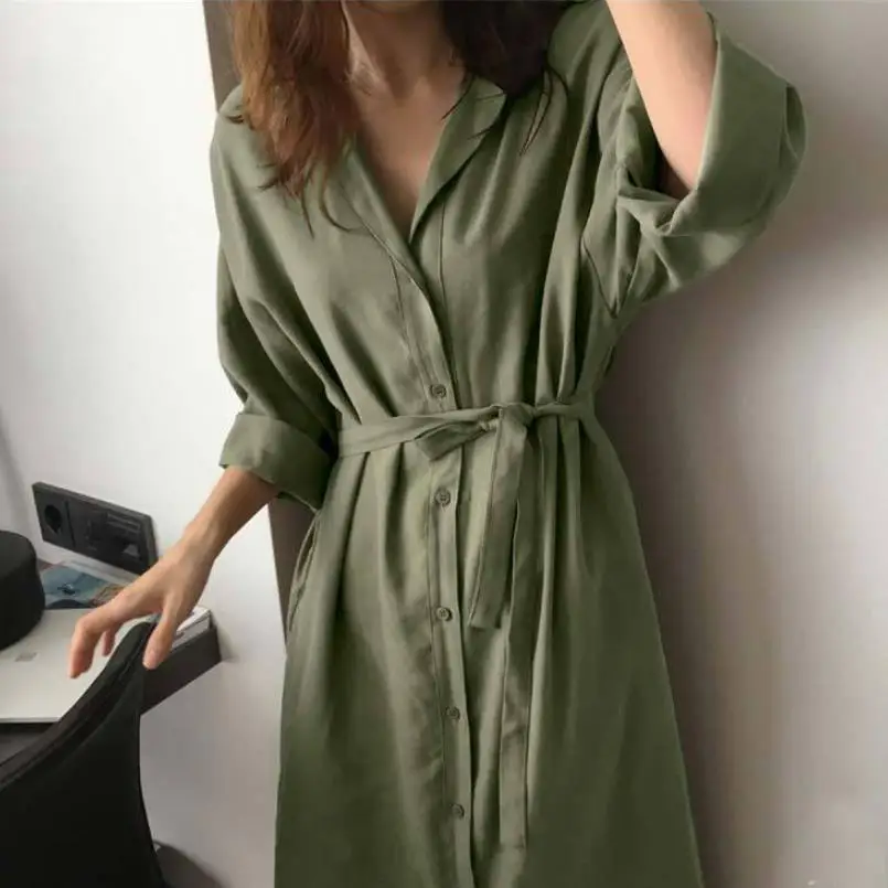 2019 summer new long cotton women dresses solid loose elegant lady party dresses with belt top quality
2019 summer new long cotton women dresses solid loose elegant lady party dresses with belt top quality