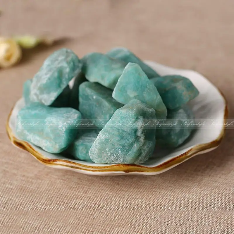 

100g Natural Raw Blue Amazonite Crystal Rough Stone Gem Tumbling Rock Tumbler C335 natural stones and minerals