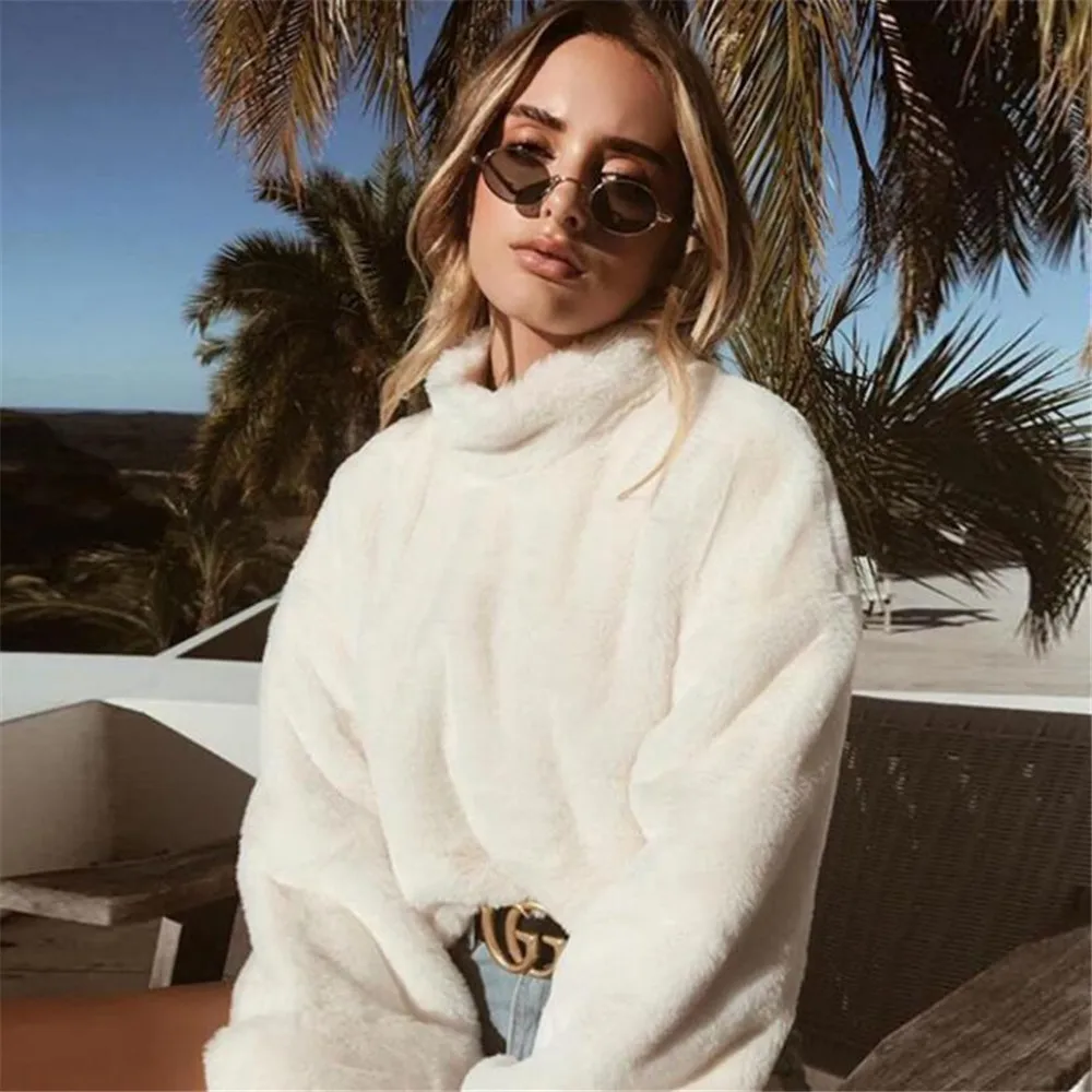 2019 Fashion Women Turtleneck Sweaters Long Sleeve Soft Plush Autumn Winter Casual Sweater Thick Warm Faux Fur Pullover Tops
2019 Fashion Women Turtleneck Sweaters Long Sleeve Soft Plush Autumn Winter Casual Sweater Thick Warm Faux Fur Pullover Tops