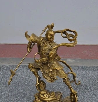 10"China Brass Warrior Nezha Na Zha Third Prince Nalakuvara On Hot Wheels Statue
10"China Brass Warrior Nezha Na Zha Third Prince Nalakuvara On Hot Wheels Statue