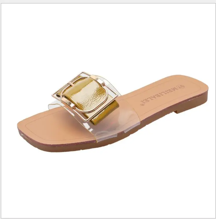 Female summer wear 2019 new wild fashion slippers women's square buckle transparent casual flat shoes
Female summer wear 2019 new wild fashion slippers women's square buckle transparent casual flat shoes