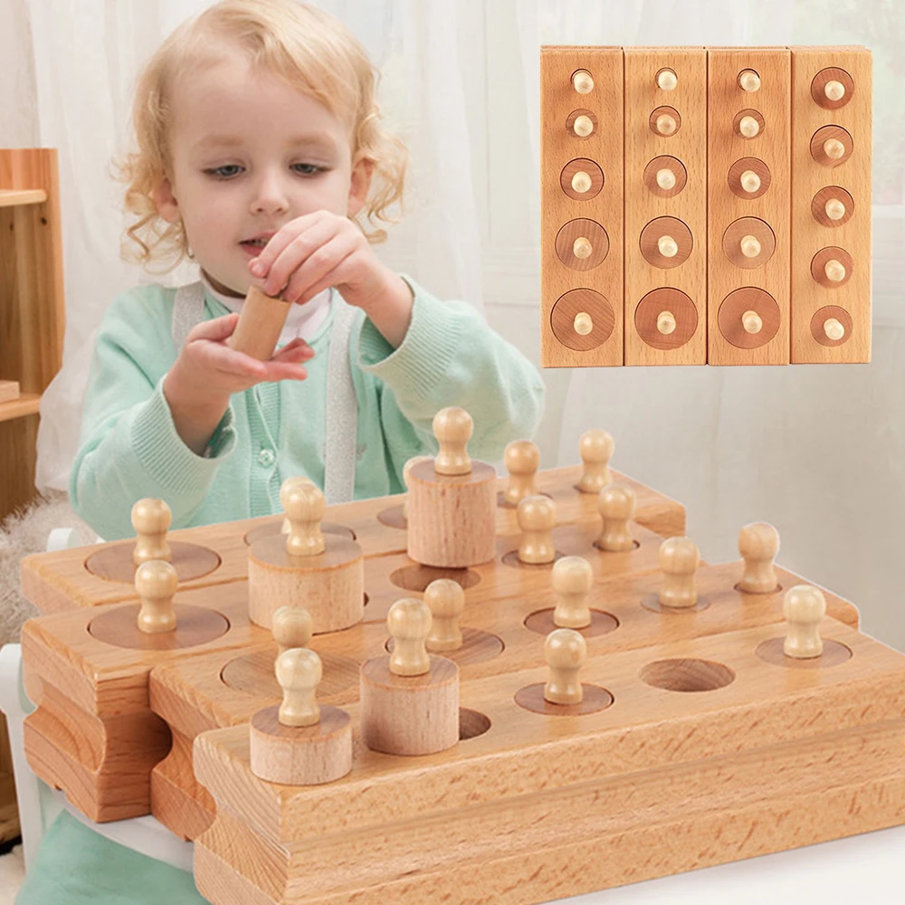 Montessori Educational Wooden Toys Montessori Math Toys Cylinder Socket Blocks Wood Kids Educational Toy Children Gift 4PCS/Set
Montessori Educational Wooden Toys Montessori Math Toys Cylinder Socket Blocks Wood Kids Educational Toy Children Gift 4PCS/Set