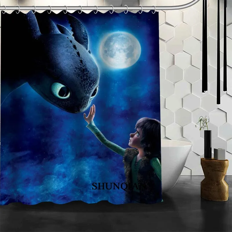 Custom how to train your dragon Shower Curtain bathroom Accessories Polyester Fabric Curtain With holes
Custom how to train your dragon Shower Curtain bathroom Accessories Polyester Fabric Curtain With holes