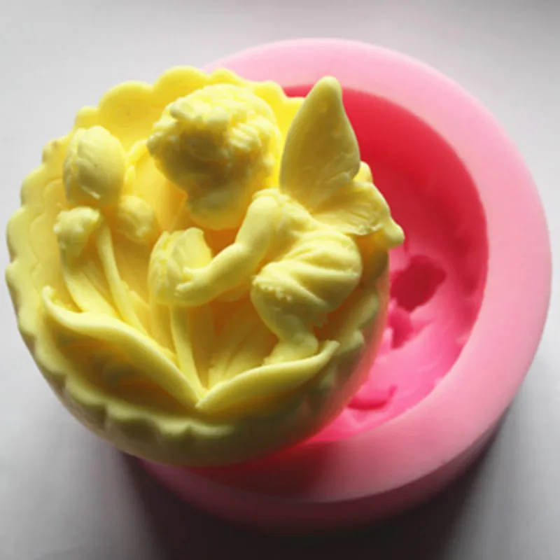 Round Angel Baby Soap Silicone Mold, 3D Chocolate Cake Baking Flower Mold for Soap Making
Round Angel Baby Soap Silicone Mold, 3D Chocolate Cake Baking Flower Mold for Soap Making