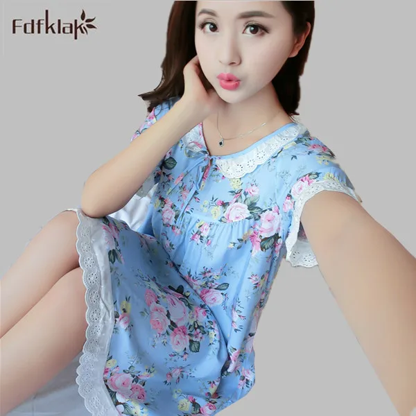 Women Nightgowns Summer Sleepwear Casual Night Dresses Plus size Short Sleeve Print Loose Nightdress Home Clothes L XL XXL Q4
Women Nightgowns Summer Sleepwear Casual Night Dresses Plus size Short Sleeve Print Loose Nightdress Home Clothes L XL XXL Q4