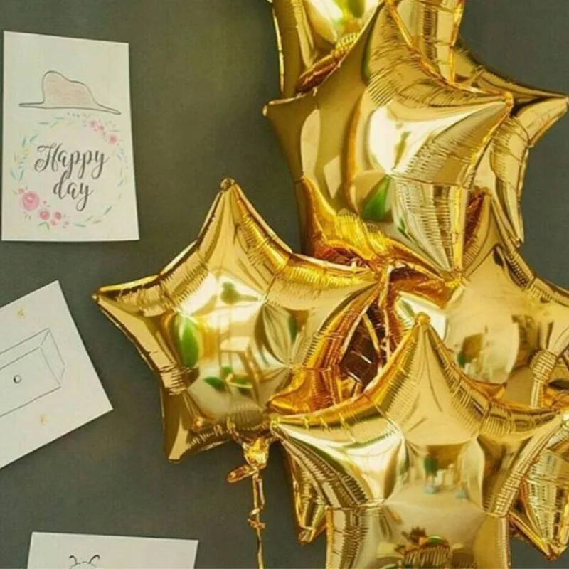 Golden five-pointed star foil balloon 5pcs/lot18 inch inflatable helium ballons birthday party decorations adult baloons
Golden five-pointed star foil balloon 5pcs/lot18 inch inflatable helium ballons birthday party decorations adult baloons